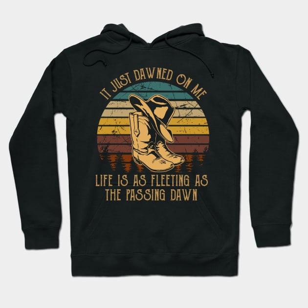 Vintage It Just Dawned On Me Gift Men Hoodie by DesignDRart